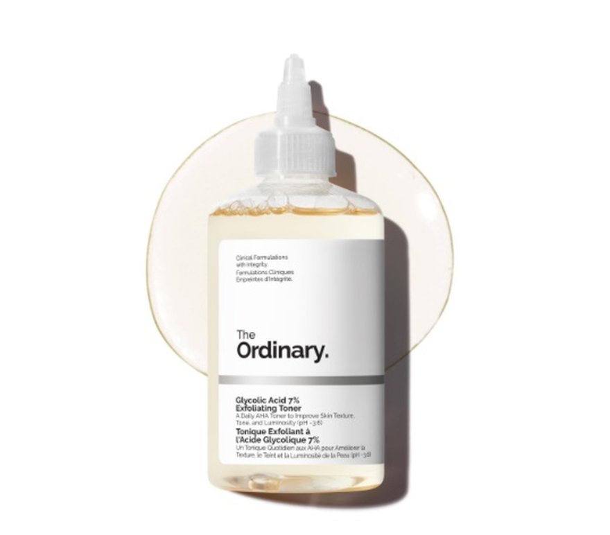 The Ordinary Glycolic Acid 7% exfoliating toner, a glycolic acid product for ingrown hairs